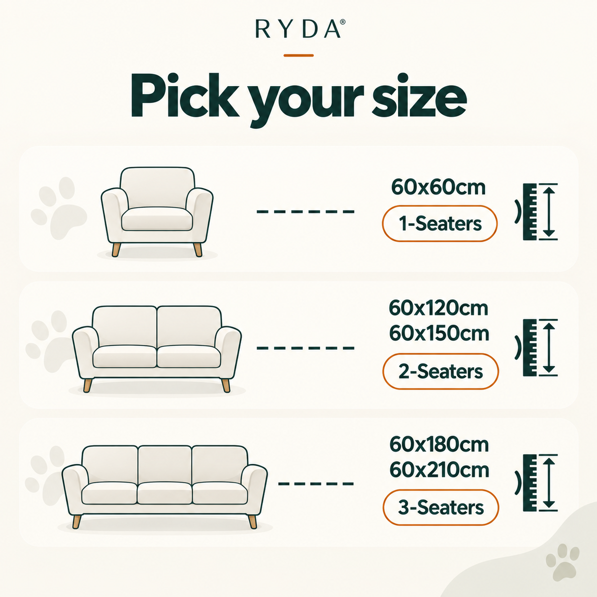 RydaCover XXL | The Non-Slip Sofa Runner