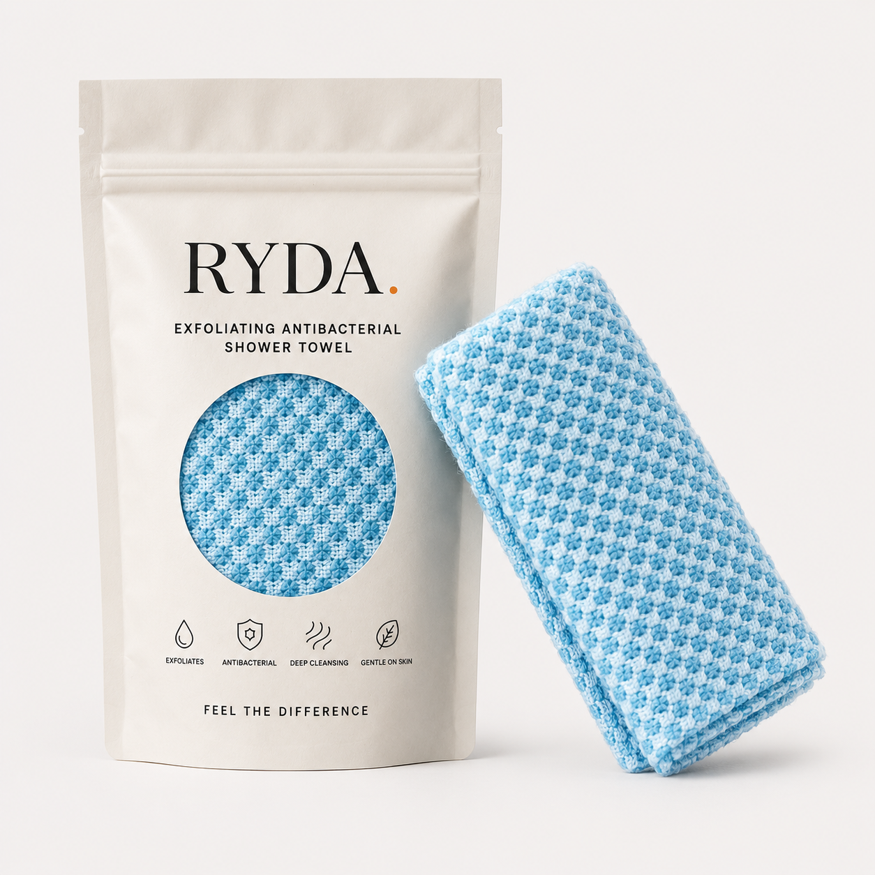 Ryda Exfoliating Antibacterial Shower Towel
