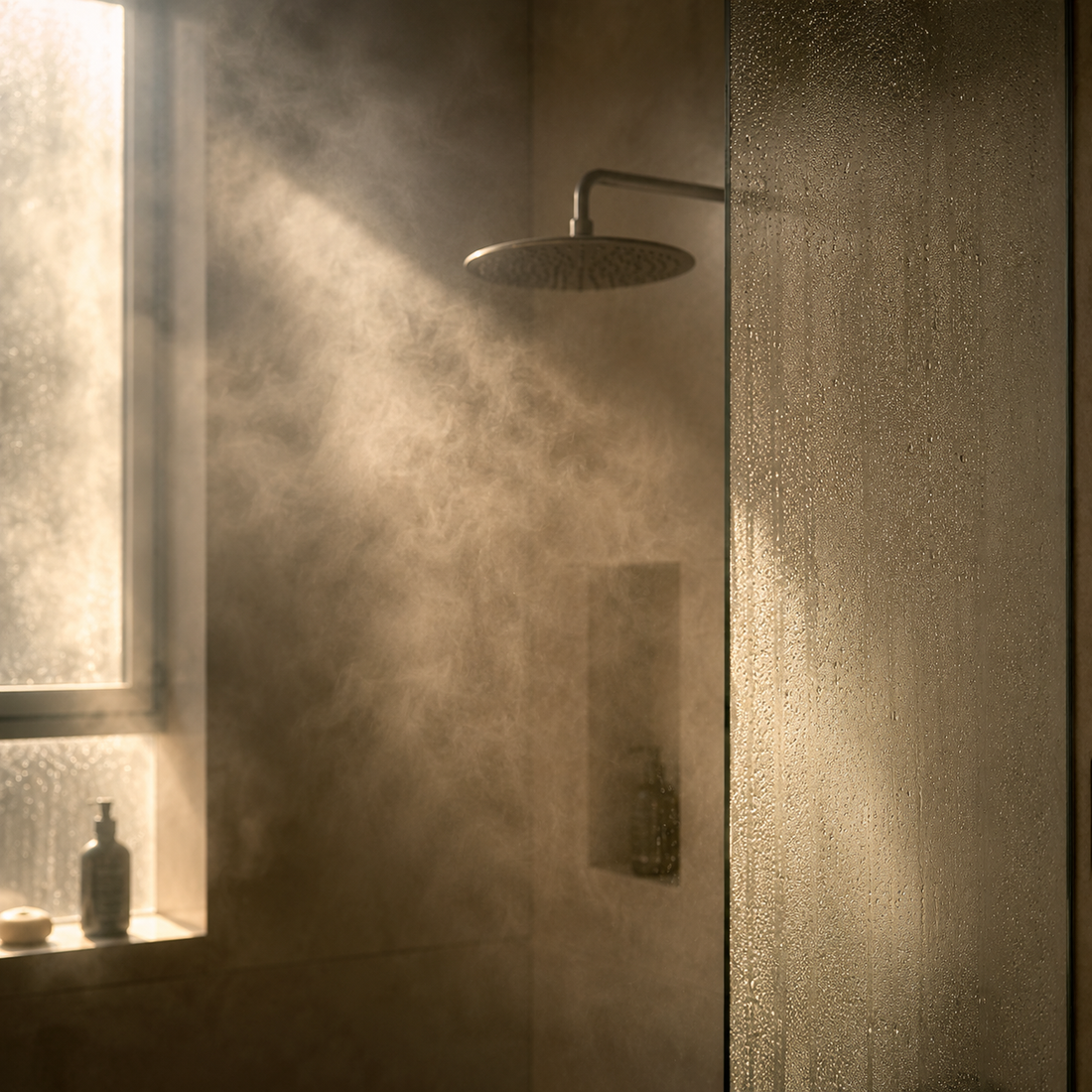On showering slowly.