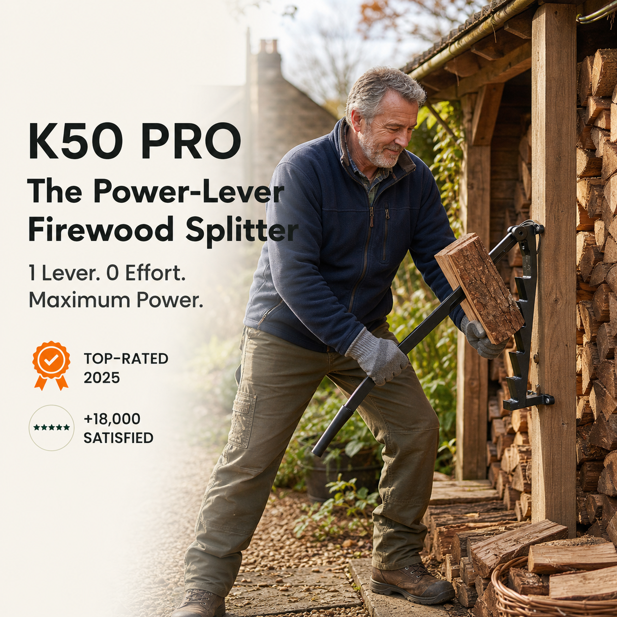K50 PRO | The Lever‑Force Wood Splitter