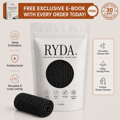 Ryda Exfoliating Antibacterial Shower Towel