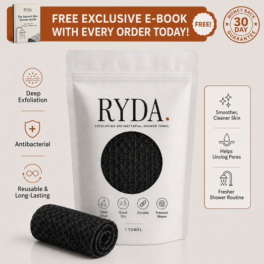 Ryda Exfoliating Antibacterial Shower Towel