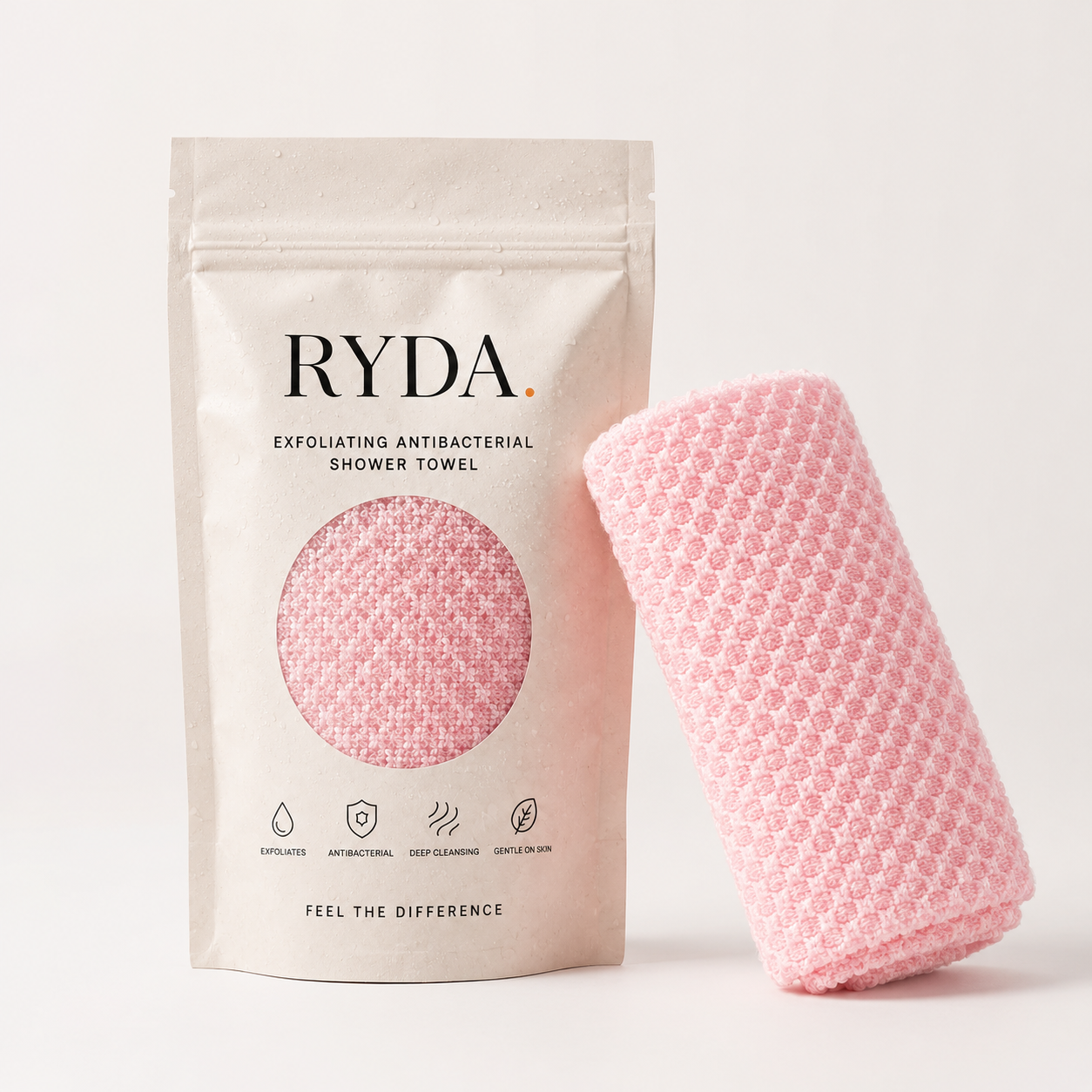 Ryda Exfoliating Antibacterial Shower Towel