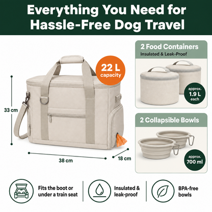 D40 PRO dog travel bag dimensions and capacity