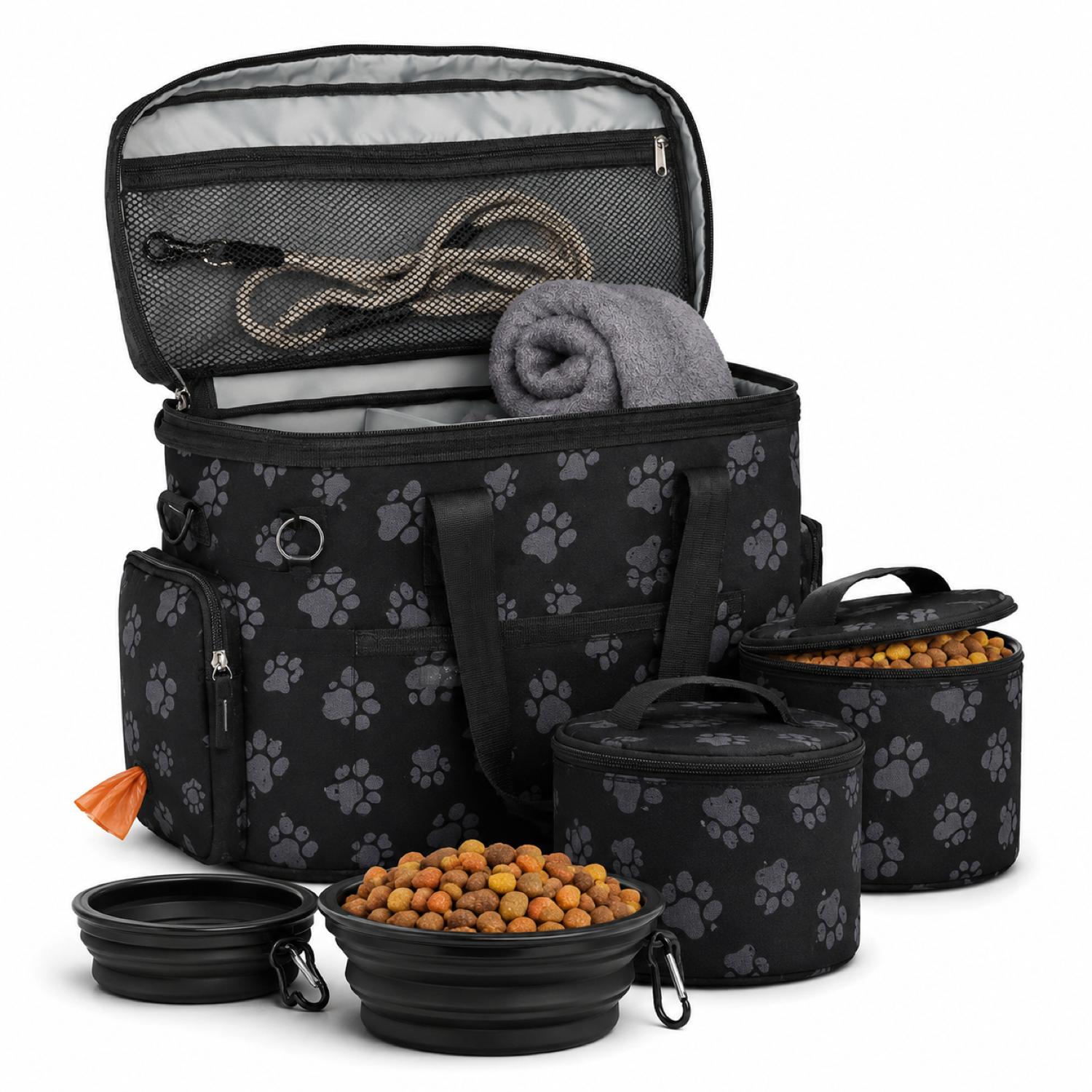 D40 PRO dog travel bag in paw print
