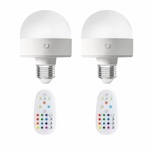 Wireless Rechargeable RGB Bulbs (Set of 2)