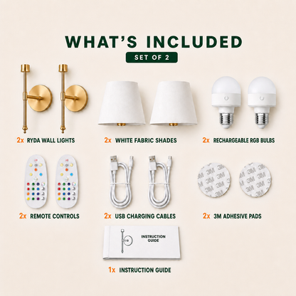 Wireless Wall Lights (Set of 2)