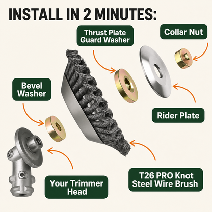 T26 PRO | 6" Indestructible Steel Trimmer Head