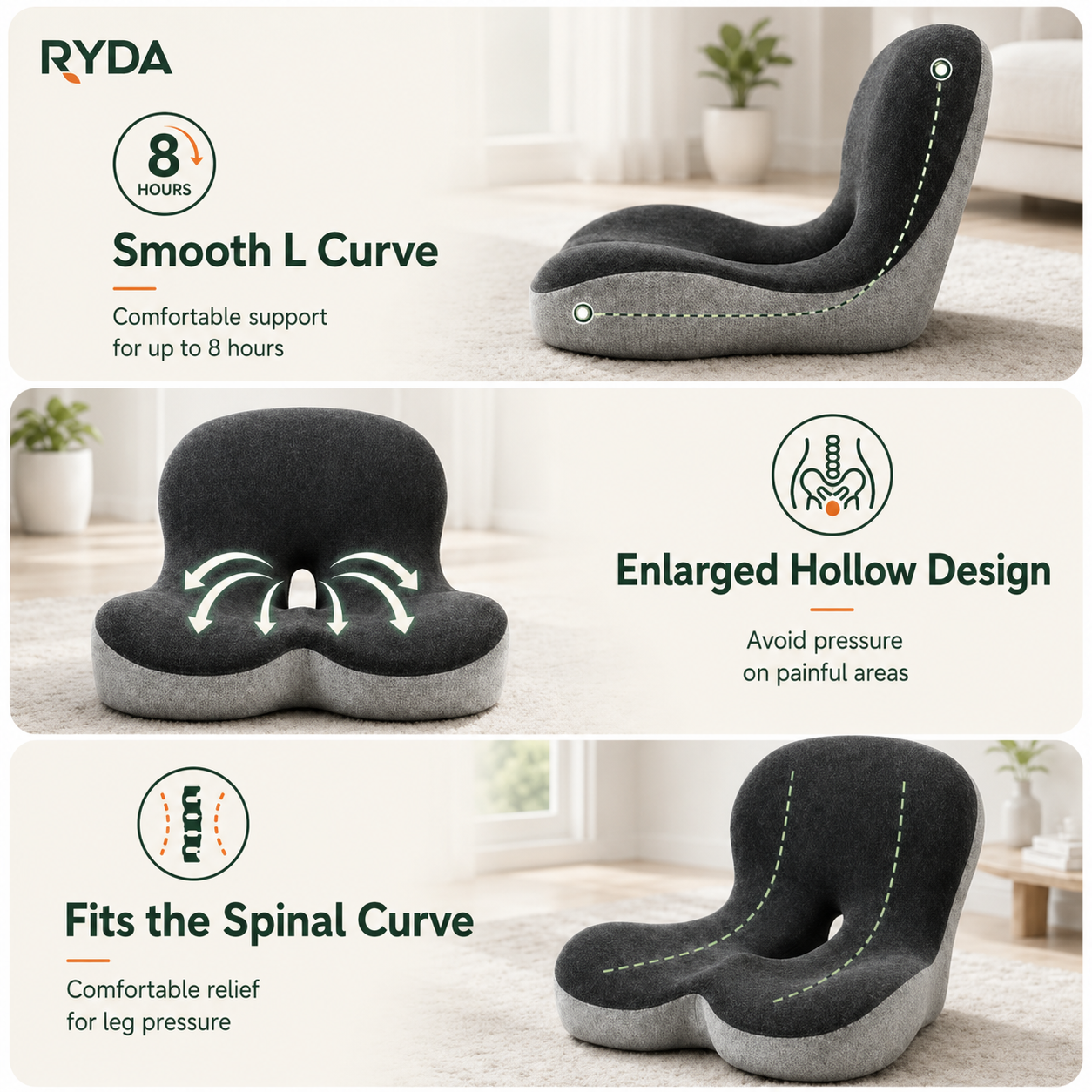 S30 PRO | Orthopedic Lumbar Support Cushion