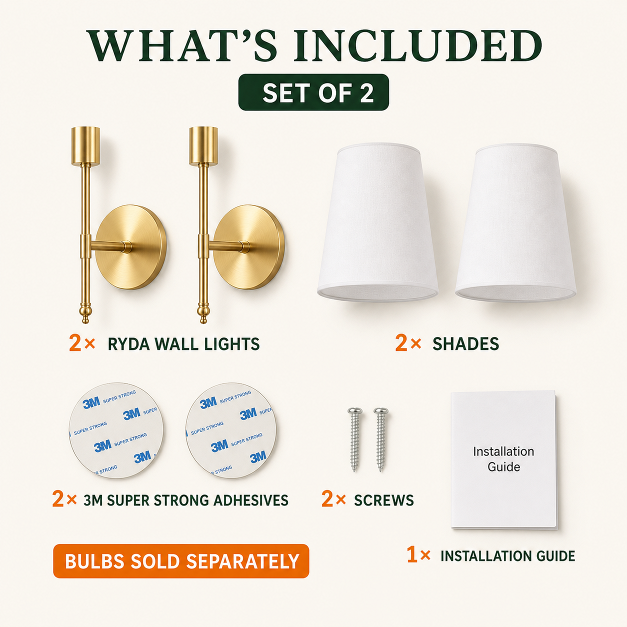 W50 PRO | The 3-in-1 Wireless Wall Light (Set of 2)
